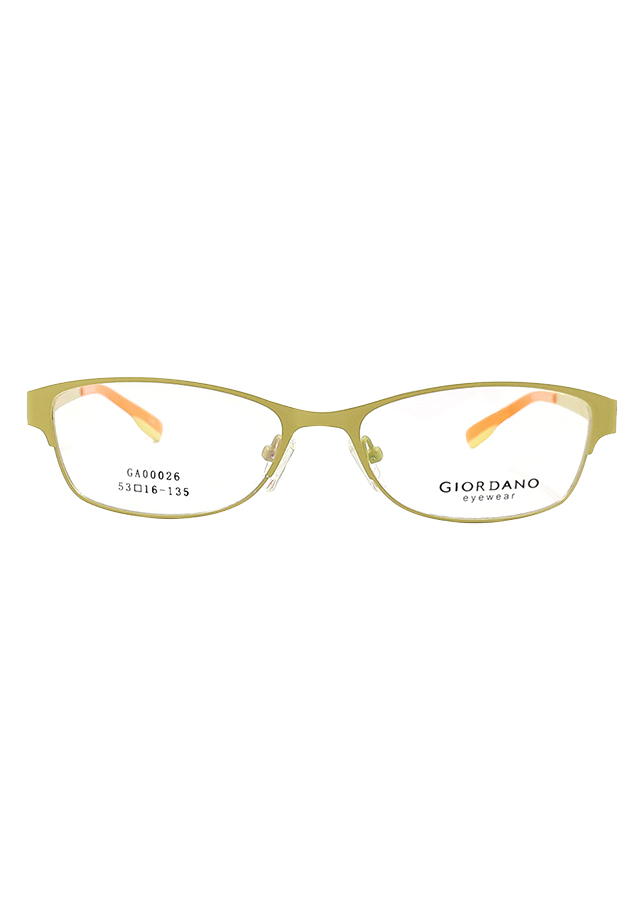 Gọng Kính Unisex GIORDANO GA00026 C02 (53/16/135) - Cam Phối Xanh Lá