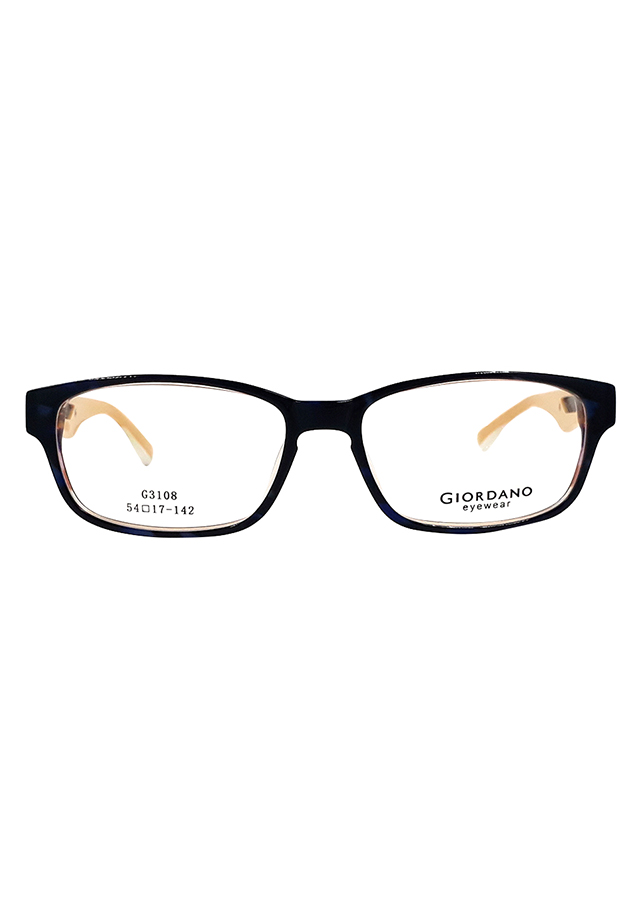 Gọng Kính Unisex GIORDANO G3108 C05 - Đen Phối Nâu
