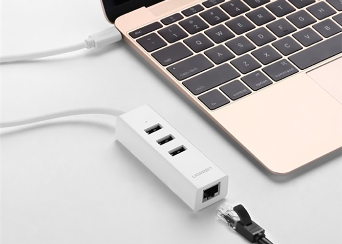 Dây Cáp Chuyển Đổi USB Type C Sang LAN + Hub USB Ugreen (20792) - Hàng Chính Hãng