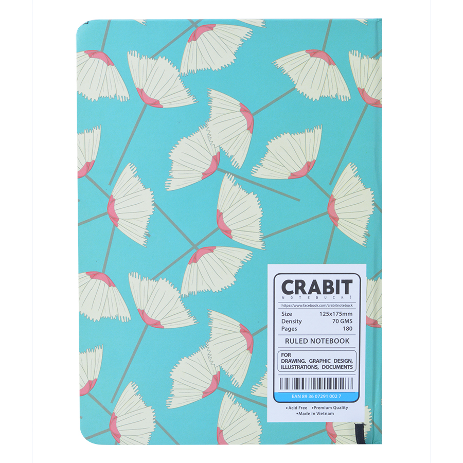 Sổ Tay Kẻ Ngang Crabit Notebuck La Fleur 1002c (17.5 x 12.5 cm)