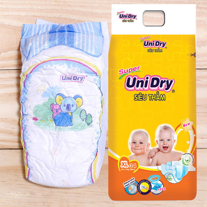 Tã Dán UniDry Super Gói Đại XL34 (34 Miếng)