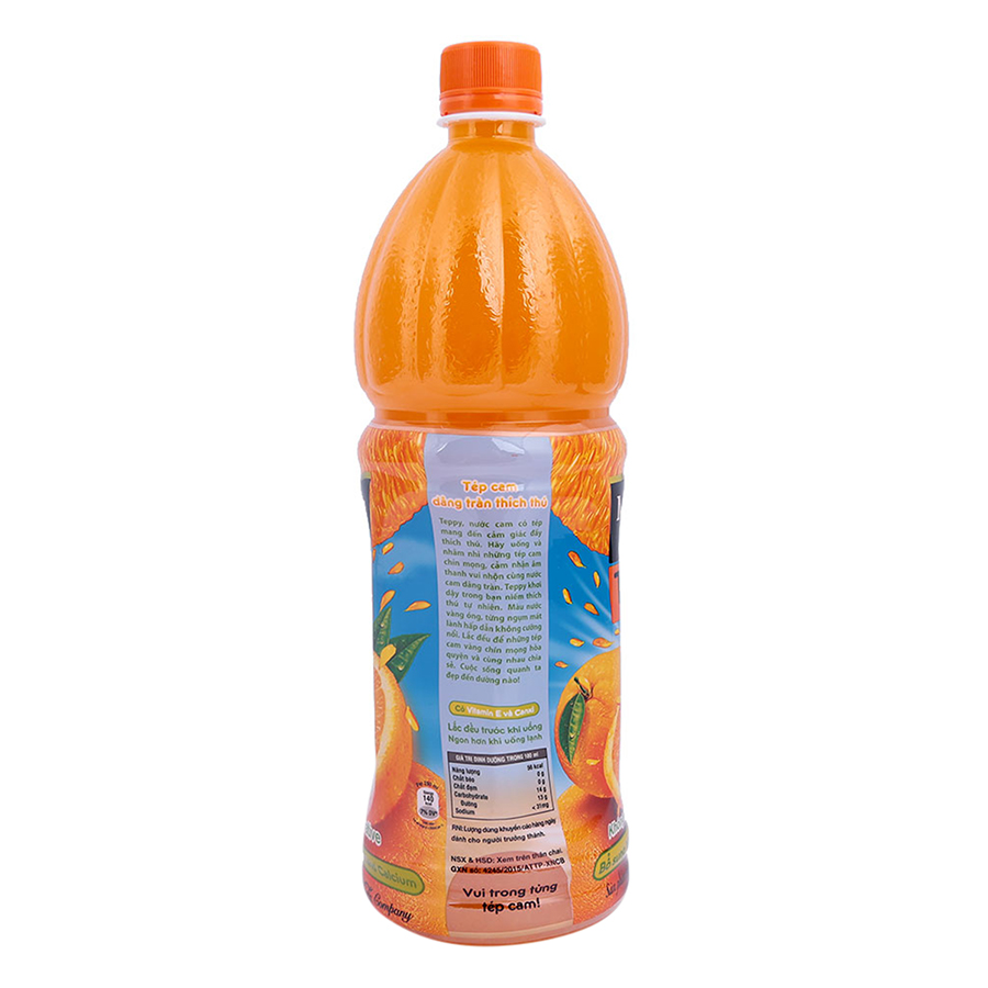 Lốc 6 Chai Nước Cam Có Tép Teppy Minute Maid