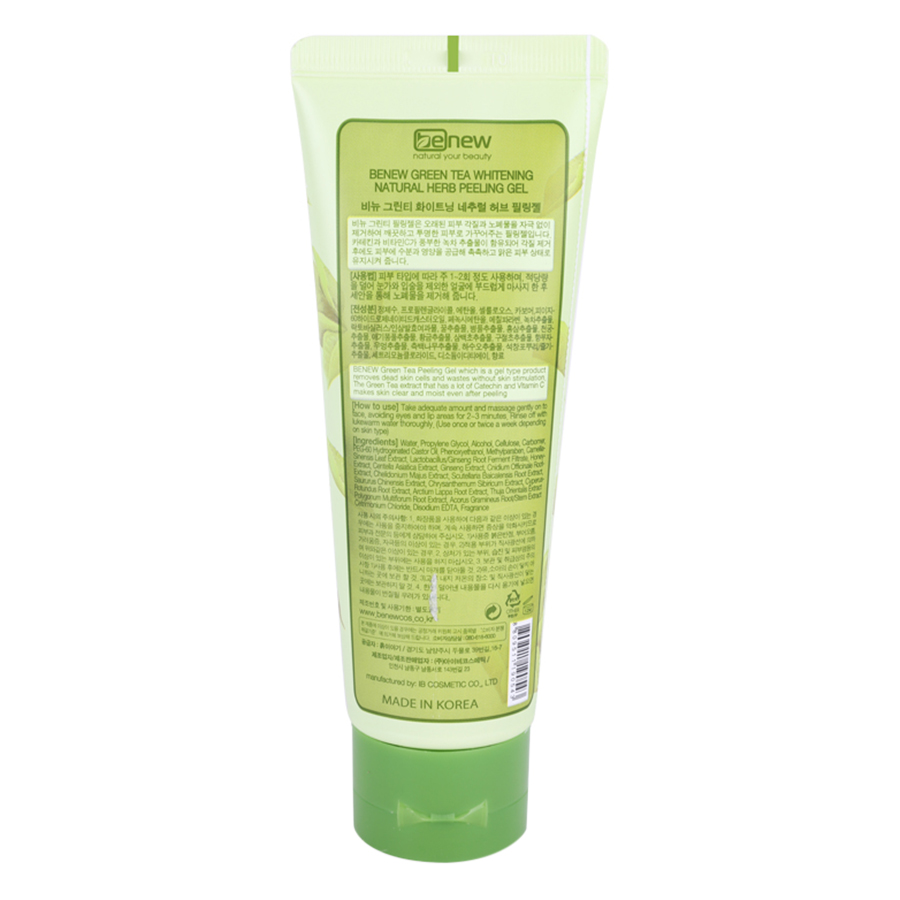 Tẩy Tế Bào Chết Trà Xanh Hàn Quốc Benew Green Tea Peeling Gel (120ml)