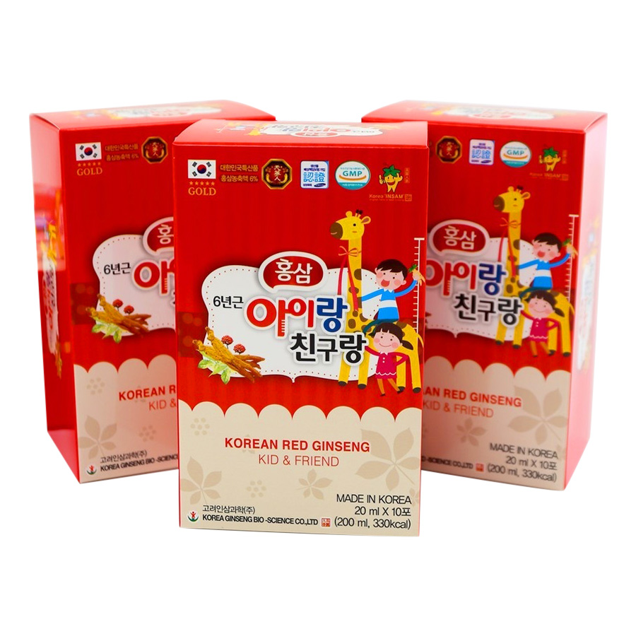 Thực Phẩm Chức Năng Nước Hồng Sâm Trẻ Em Korean Ginseng Kid & Friend Bio (30 Gói)