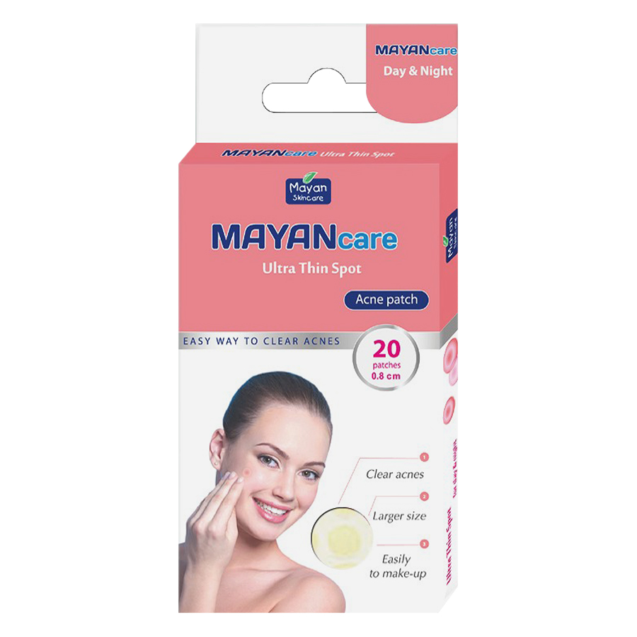 Combo 2 Miếng Dán hỗ trợ điều trị Mụn Mayancare 20 Miếng (0.8cm)