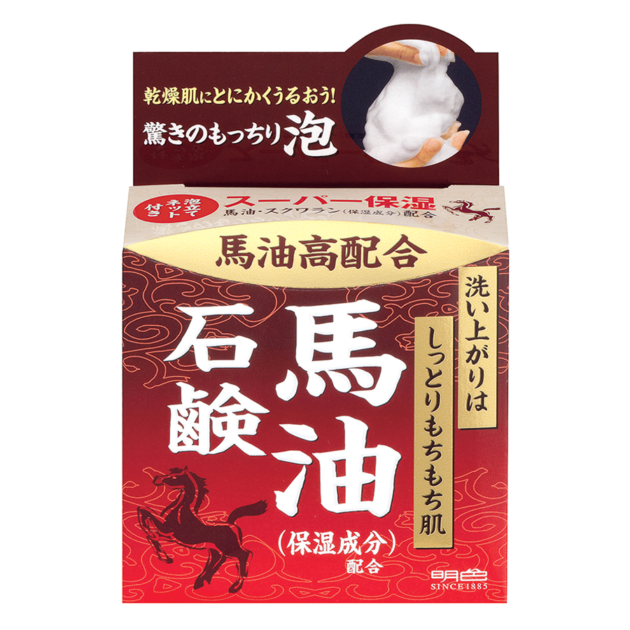 Xà Phòng Rửa Mặt Tinh Chất Dầu Ngựa Meishoku Horse Oil Beauty Moisture Soap (80g)