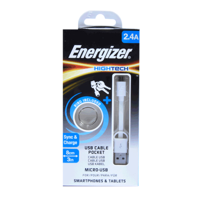 Cáp Sạc Energizer Micro USB Pocket 8cm