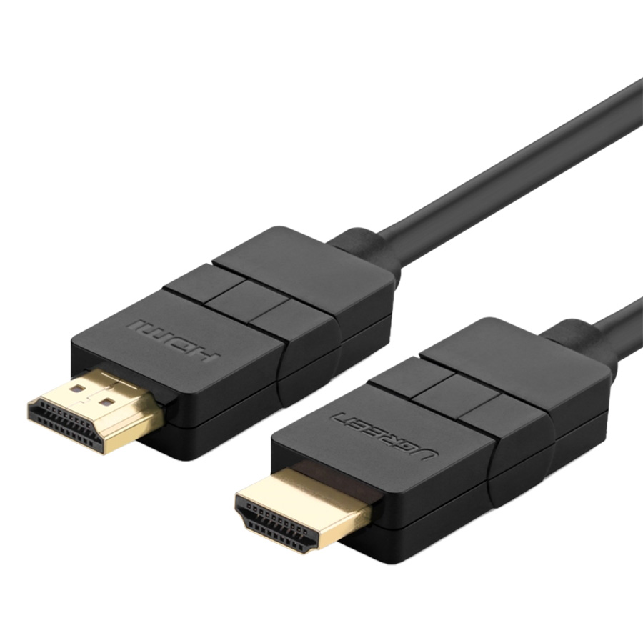 Cáp HDMI Đầu Xoay 180 Độ Ugreen 10127 (3m) - Đen - Hàng Chính Hãng