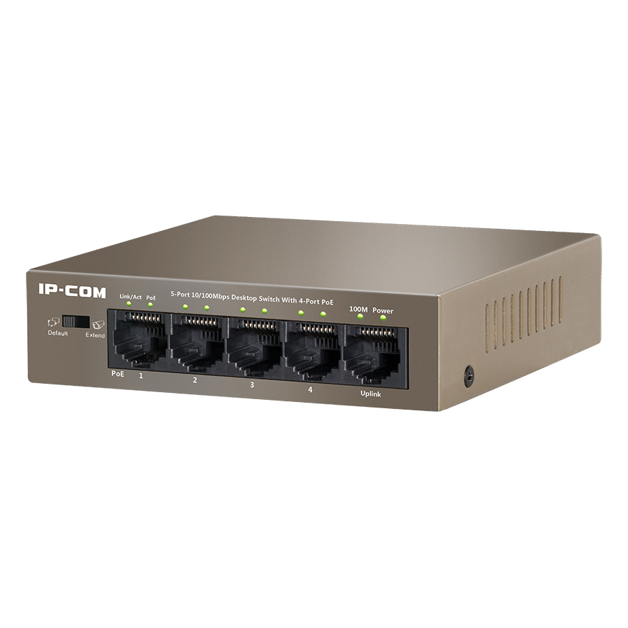 Switch POE 5 Ports Desktop 10/100Mbps IP-COM F1105P - Hàng Chính Hãng