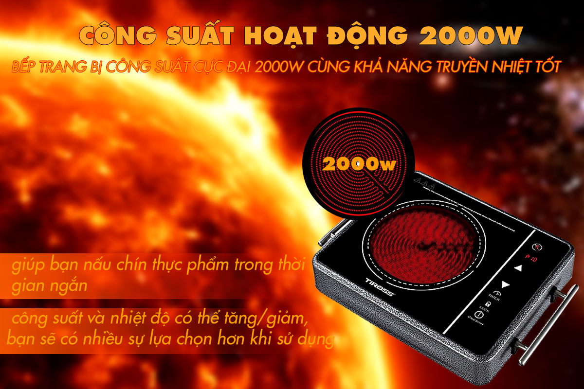 Bếp Hồng Ngoại Tiross TS800 - Hàng chính hãng