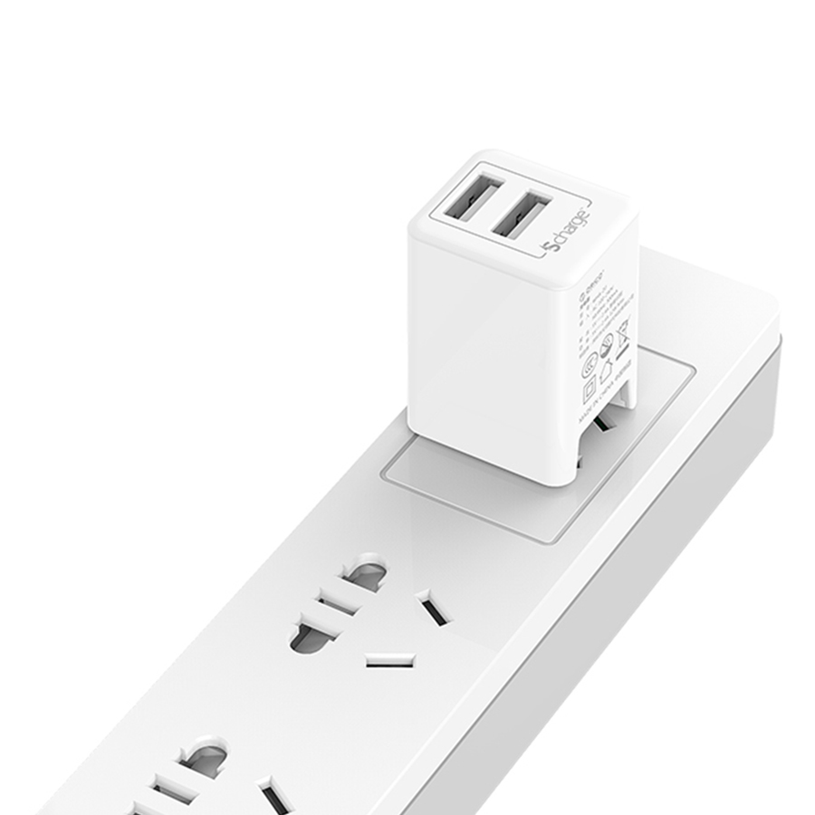 Adapter Sạc Orico USB 2 Cổng 2.4A WHA-2U - Hàng Chính Hãng