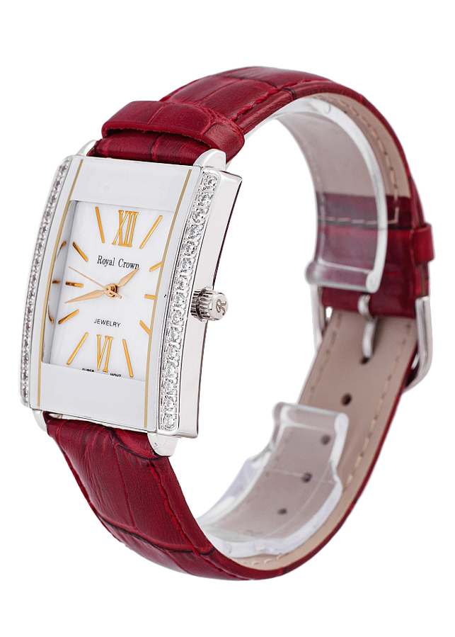 Đồng Hồ Nữ Dây Da Royal Crown 3645ST - Đỏ