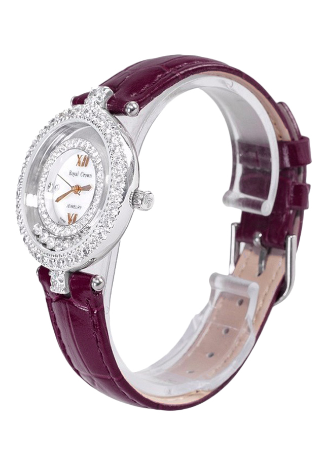 Đồng Hồ Nữ Dây Da Royal Crown 3628ST - Tím