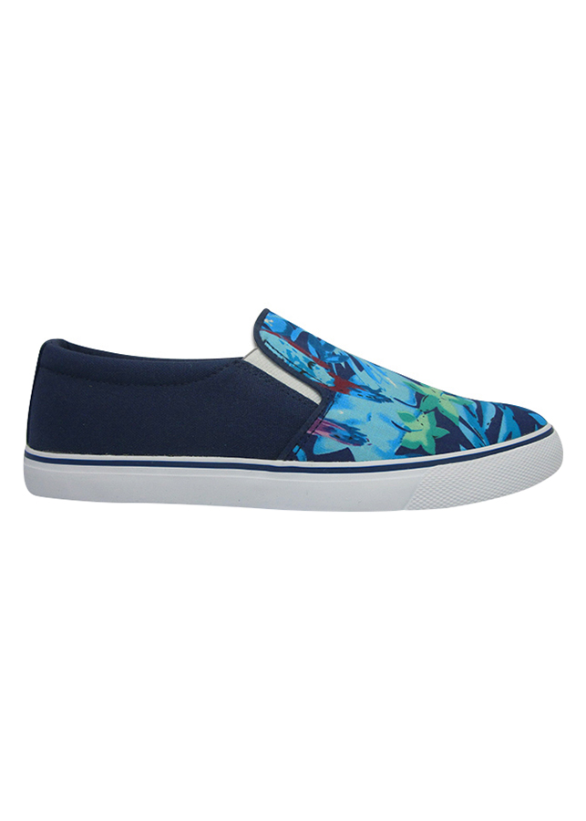 Giày Slip On Nữ Urban UL1709 - Hoa Xanh (Size