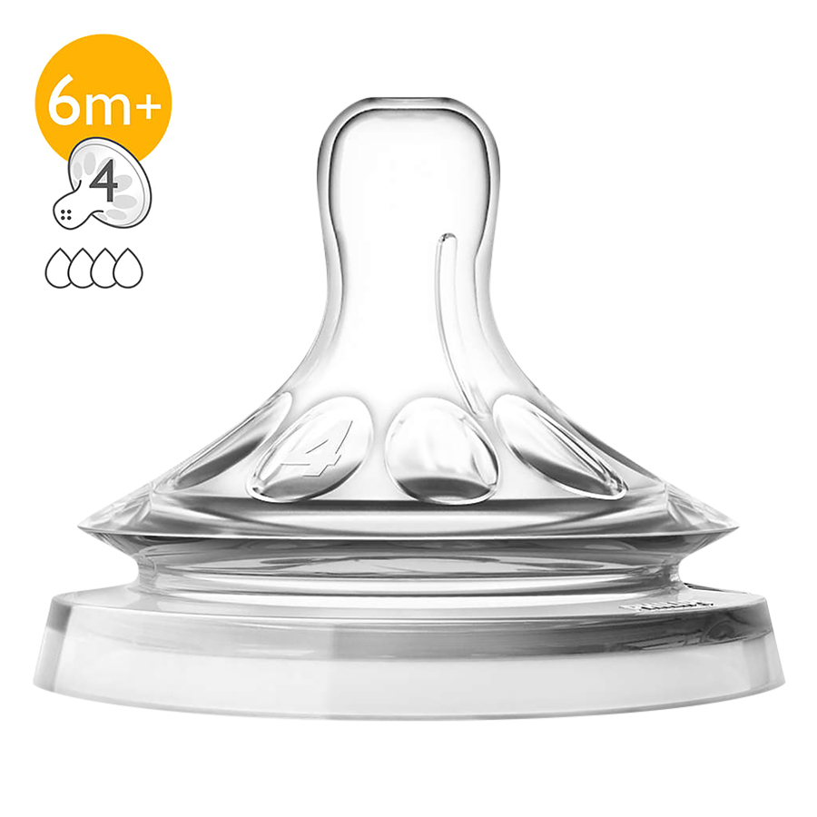 Combo 2 Núm ty Philips Avent mô phỏng tự nhiên SCF654.23 dành cho bé từ 6 tháng