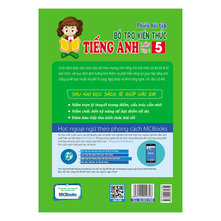 Phiếu Bài Tập Bổ Trợ Kiến Thức Tiếng Anh Lớp 5 - Tập 1