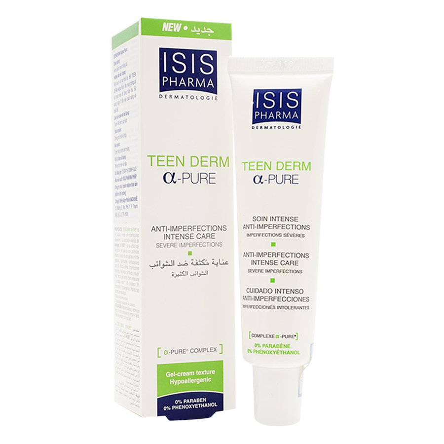 Kem Hỗ Trợ Trị Mụn Thế Hệ Mới ISIS Pharma Teen Derm®Α-Pure (30ml)