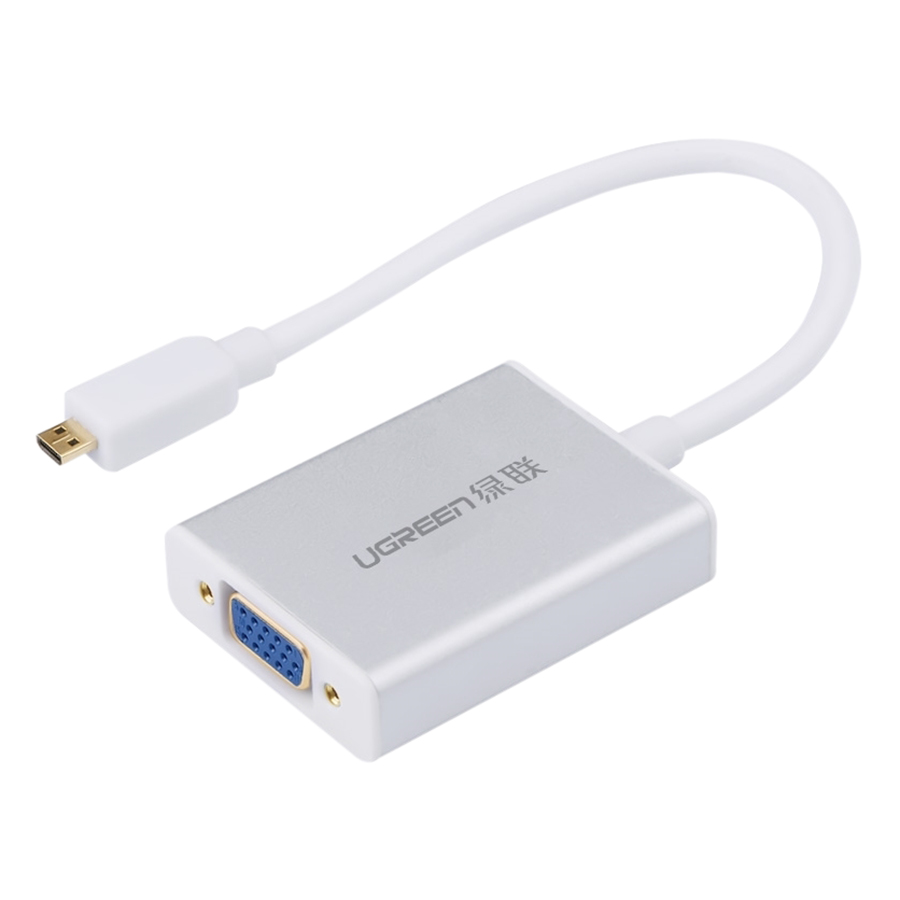 Cáp Mini HDMI To VGA Ugreen 40217 - Trắng - Hàng Chính Hãng