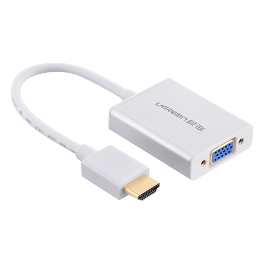 Bộ Chuyển Đổi HDMI To VGA Và Audio Ugreen MM102 40212 - Trắng - Hàng Chính Hãng