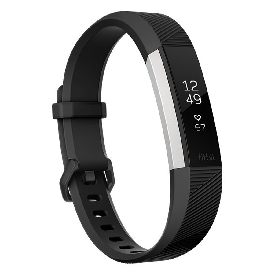 Đồng Hồ Thông Minh Fitbit Alta HR FB408SBKS (Size Small) - Đen Bạc - Hàng Nhập Khẩu