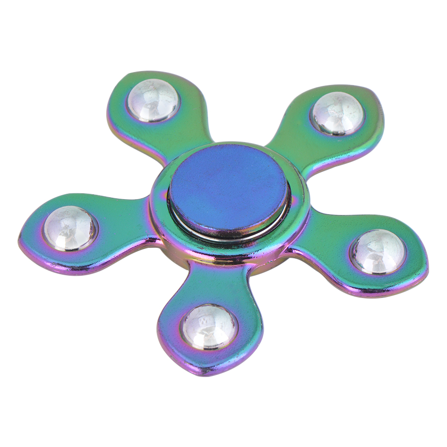 Con Quay Bi 5 Cánh 7 Màu - Rainbow 5 Balls Spinner CQ52 - Hàng Nhập Khẩu