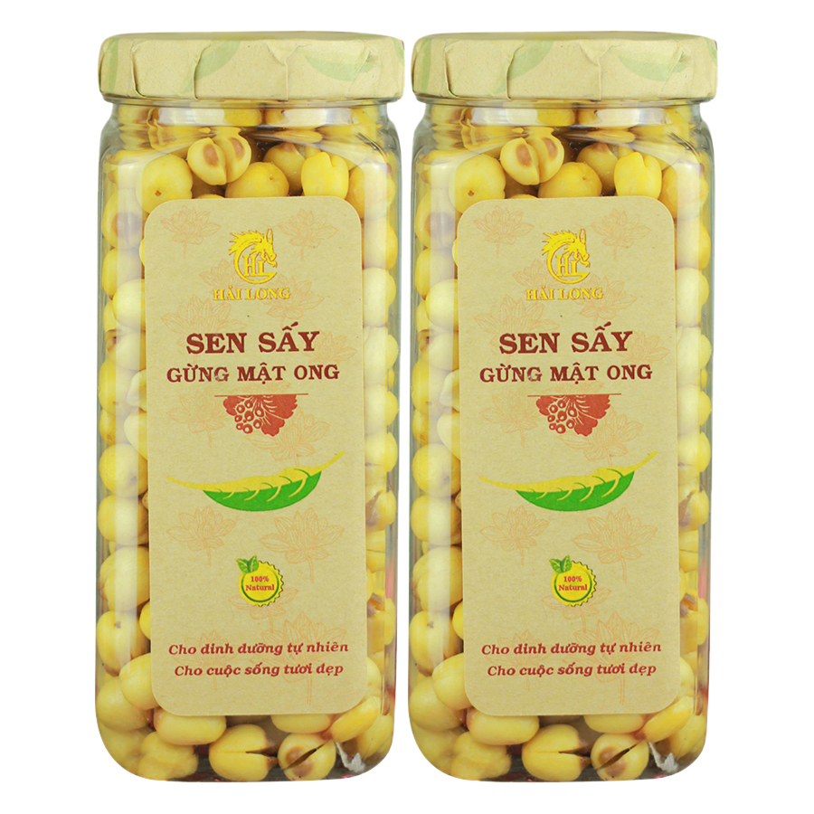 Combo 2 Hũ Sen Sấy Gừng Mật Ong Hải Long (230g / Hũ)