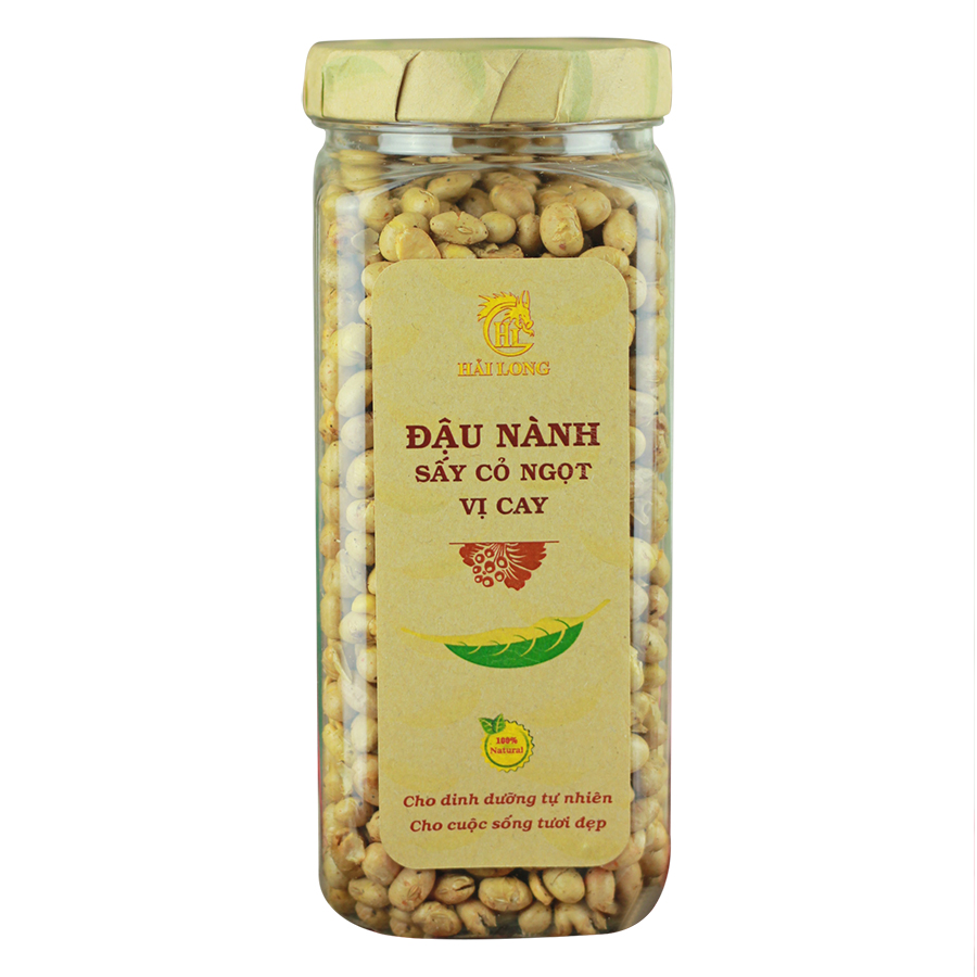 Combo Đậu Nành Sấy Cỏ Ngọt Vị Cay Hải Long (230g) + Mãng Cầu Sấy Dẻo Hải Long (120g)