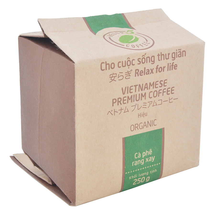 Bộ 1 Túi Cà Phê Organic Hello 5 Coffee (250g) + 1 Túi Cà Phê Regular Hello 5 Coffee (250g)