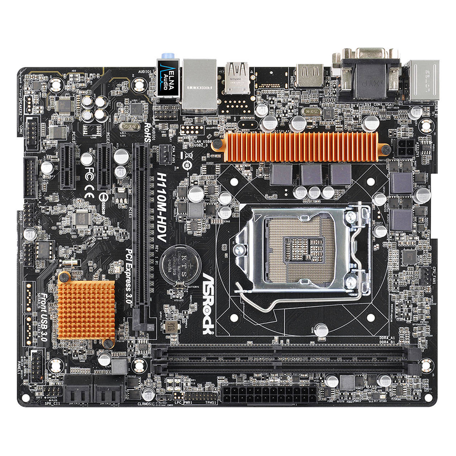 Bo Mạch Chủ Mainboard ASRock H110M-HDV R3.0 - Hàng Chính Hãng