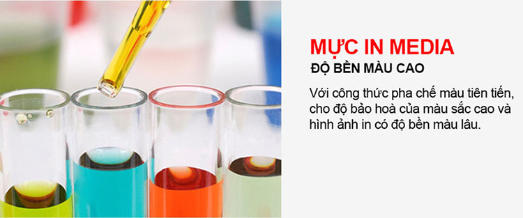 Mực In Màu Media Màu Vàng Cho Máy In Epson 100ml - Hàng chính hãng