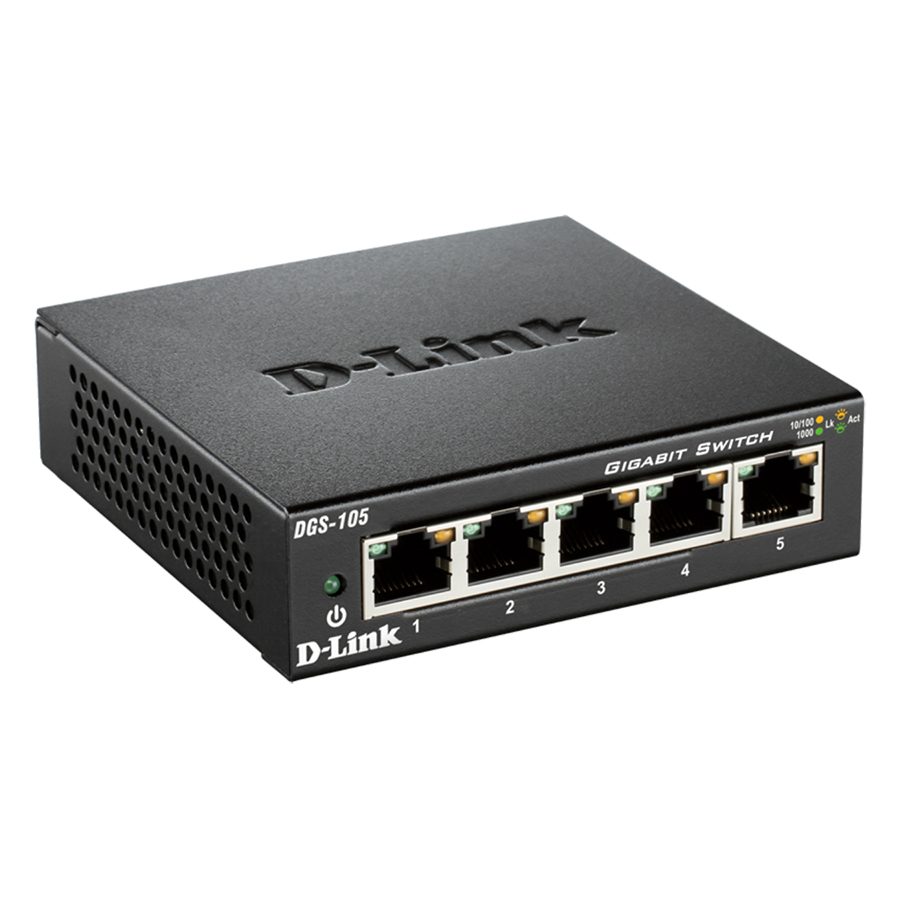 Bộ Chia Mạng Switch 5 Cổng 10/100/1000M D-Link DGS-105 - Hàng Chính Hãng