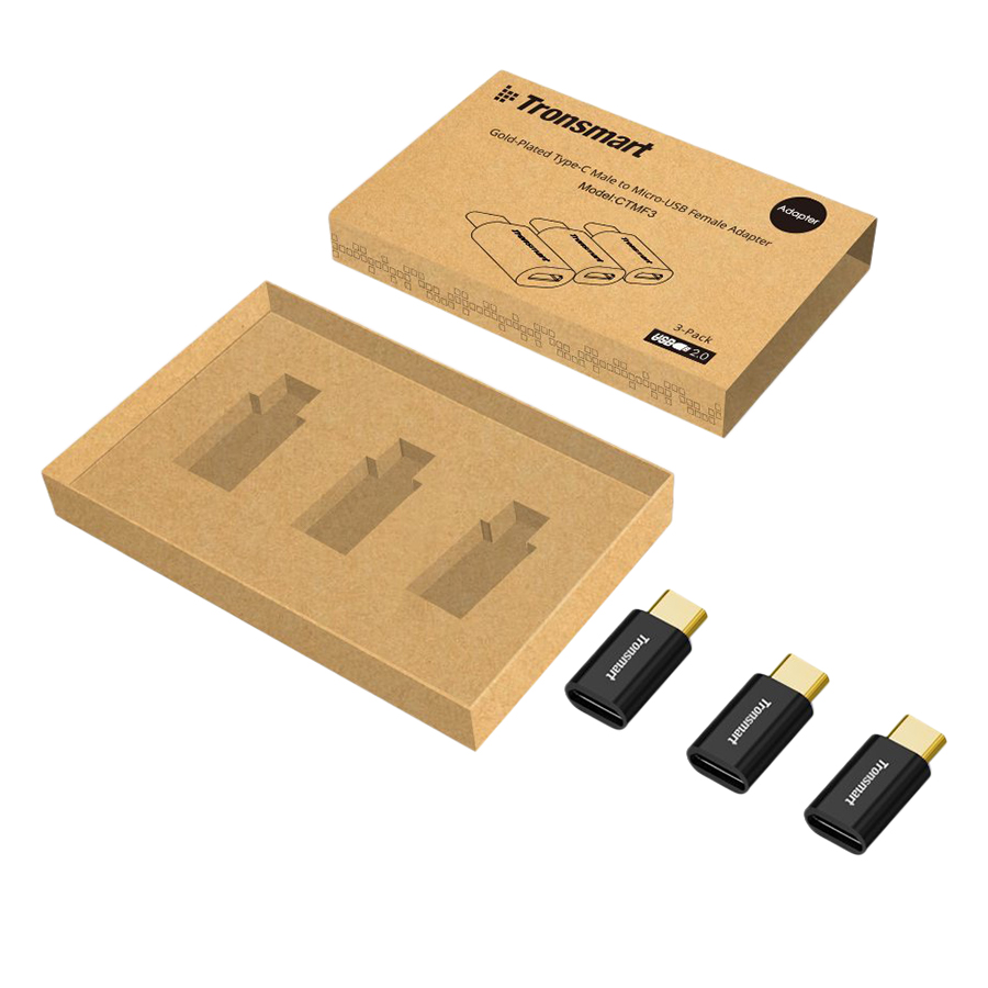 Bộ 3 đầu chuyển đổi USB-C sang Micro USB 2.0 Tronsmart CTMF3