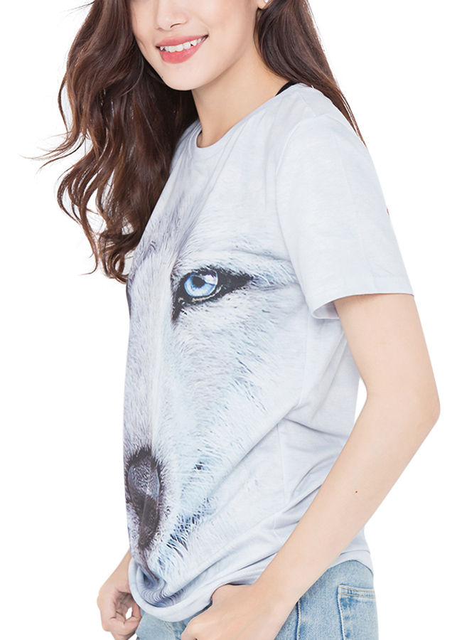 Áo thun Unisex mặt sói Amun AT3D06