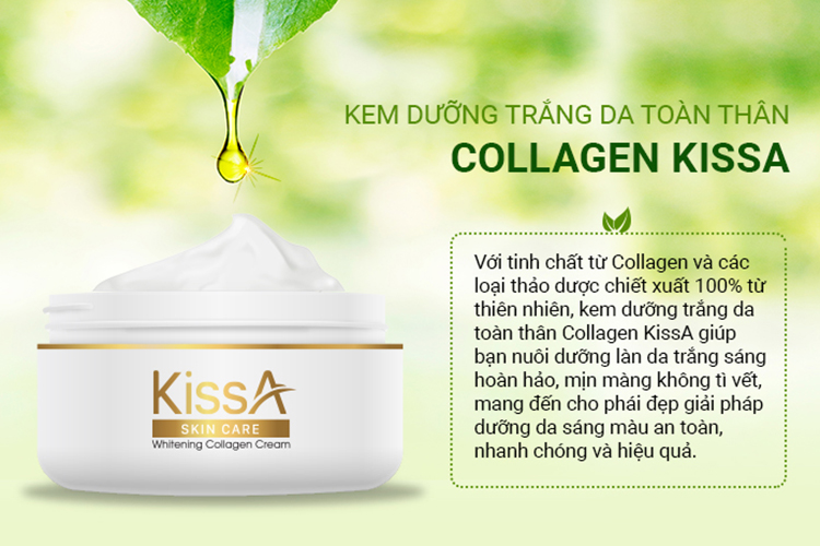 Kem Dưỡng Trắng Da Toàn Thân Collagen Kissa (200g)