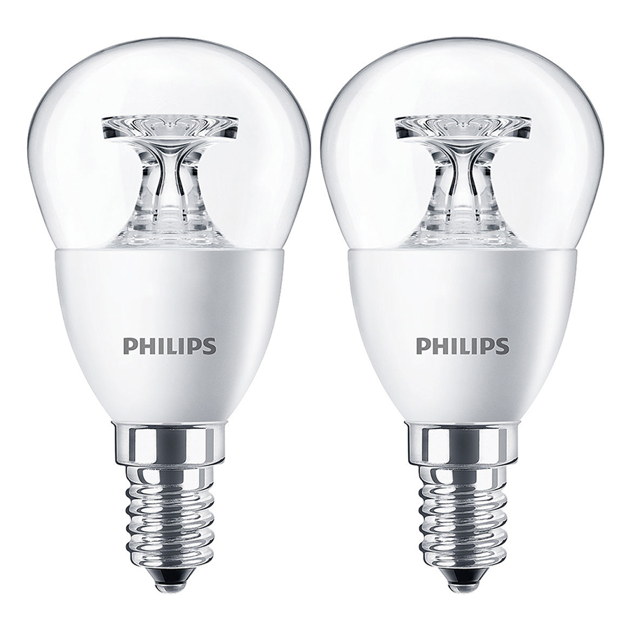 Bộ 2 Bóng Đèn Philips LED Nến 4W 2700K E14 P45 - Ánh Sáng Vàng - Hàng Chính Hãng