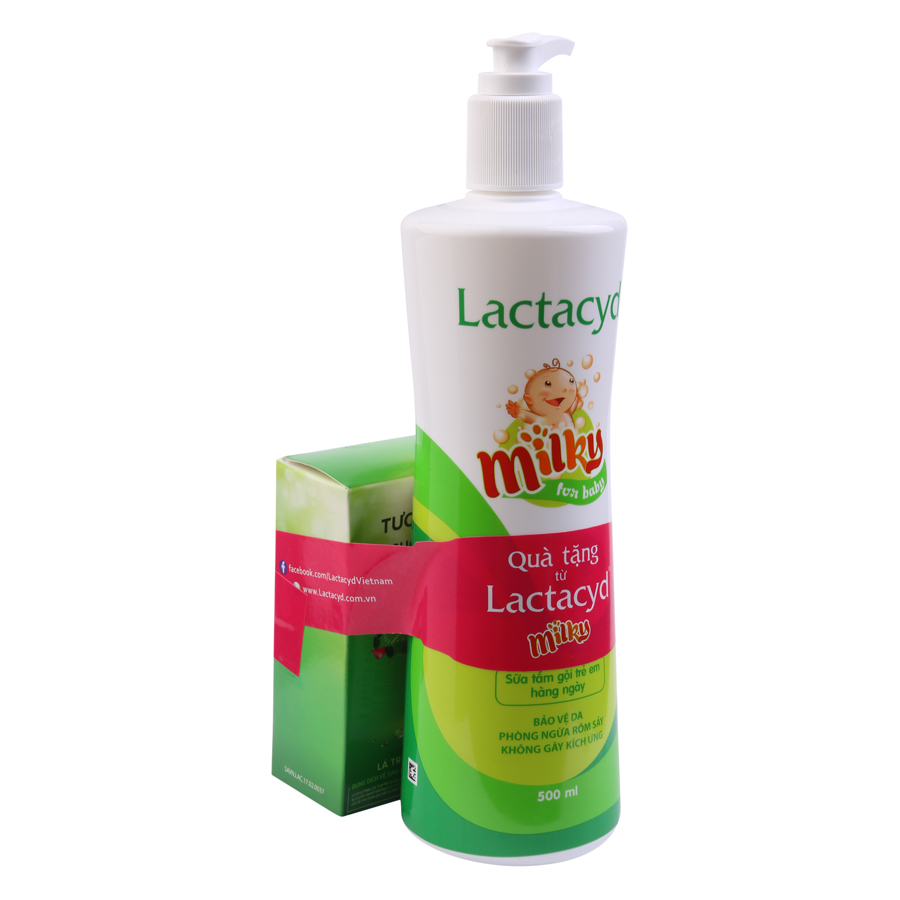 Sữa Tắm Gội Trẻ Em Lactacyd Milky (500ml) - Tặng Kèm 2 Chai (60ml / Chai)
