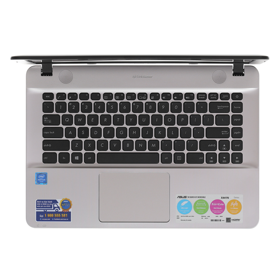 Laptop Asus X441NA-GA070T Core N4200/Win 10 14 inch - Hàng Chính Hãng