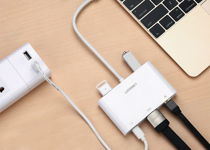 Dây Cáp Chuyển Đổi USB-C Sang LAN + HDMI Ugreen (30440) - Hàng Chính Hãng