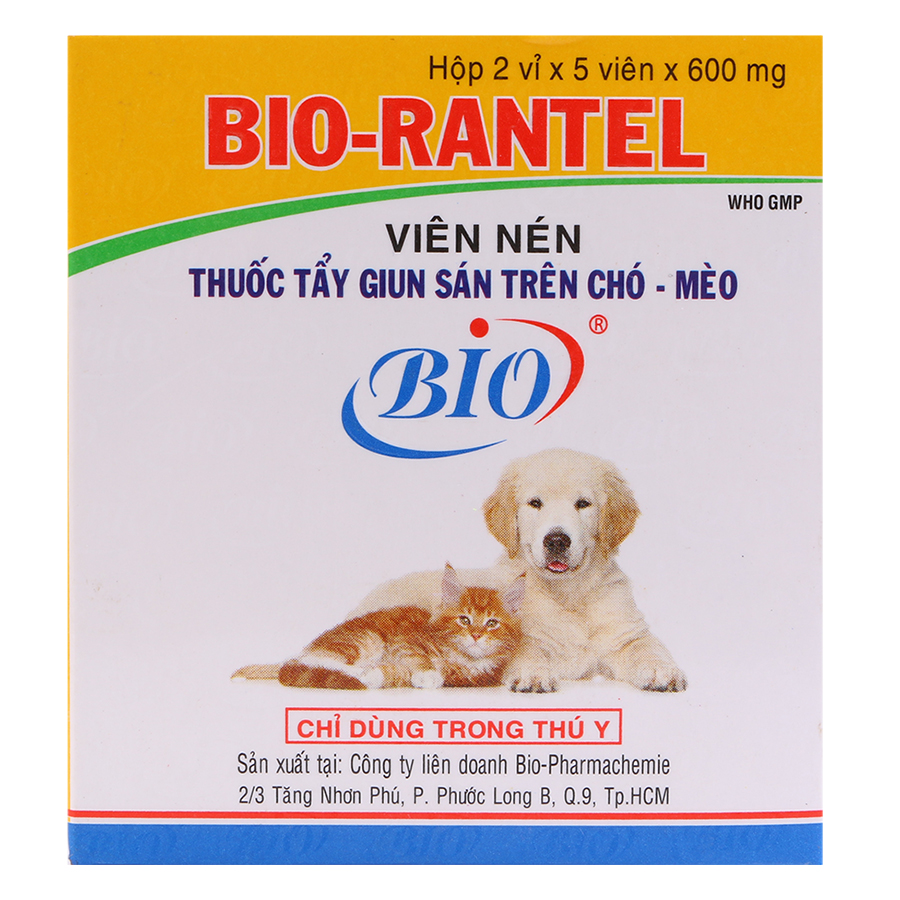 Sổ Giun Chó Mèo Bio (Hộp 10 Viên)