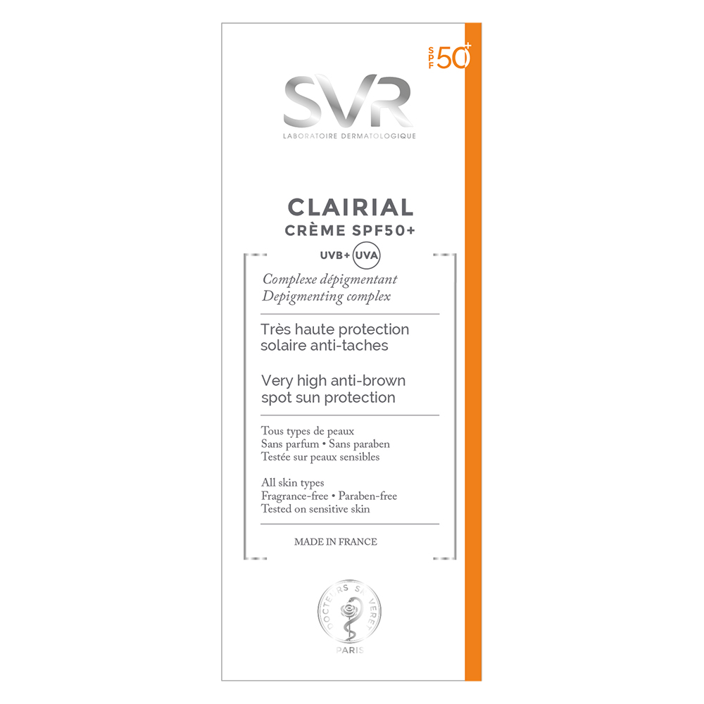 Kem Làm Mờ Vết Nám Và Chống Nắng SPF 50 SVR Clairial Crème SPF 50+ Tuýp 50ml - CSPF50