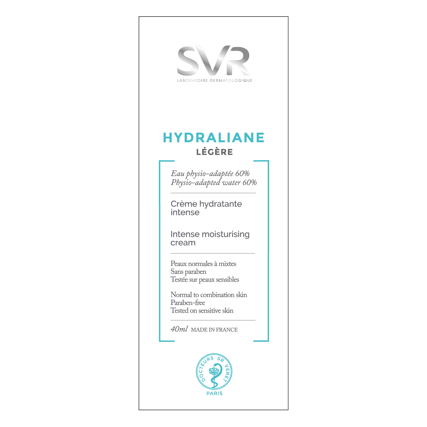 Kem Dưỡng Ẩm Dành Cho Mặt Và Cổ SVR Hydraliane Légère Tuýp 40ml - HLE