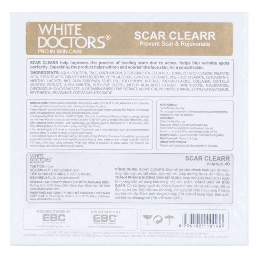 Kem Trị Sẹo Rỗ White Doctors Scar Clearr (40g)