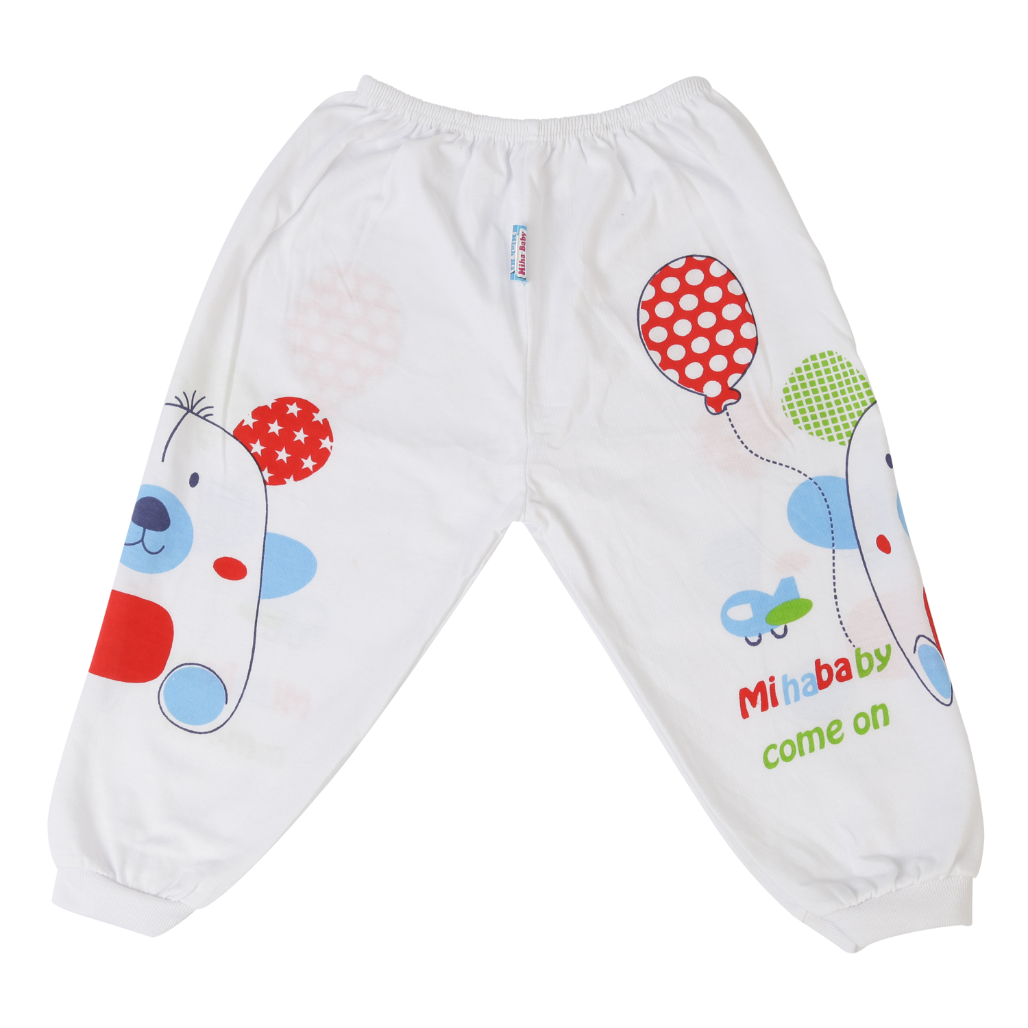 Combo 5 Quần Dài Bo Trắng In 2 Bên Cho Bé MihaBaby QD05 - Size