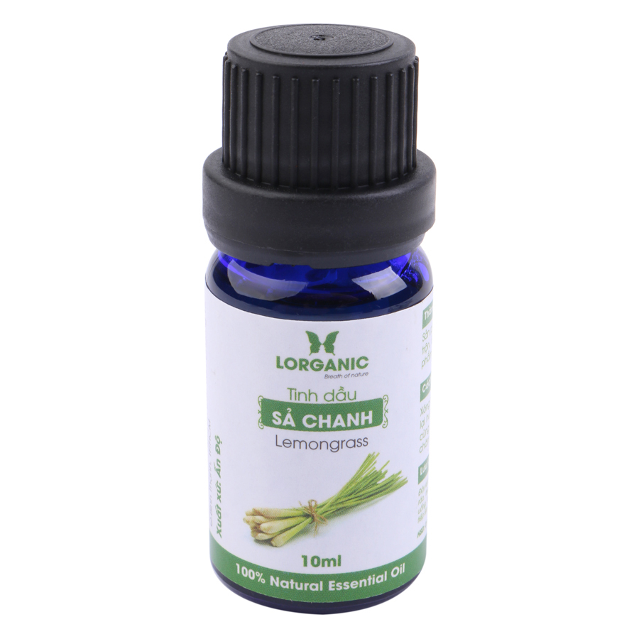 Combo Tinh Dầu Sả Chanh Lorganic + Bạc Hà Lorganic (10ml / Chai)