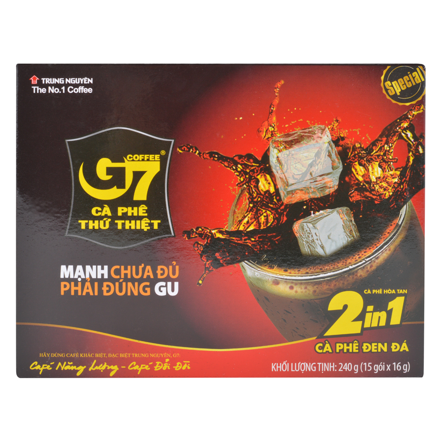 Trung Nguyên Legend - Cà phê hòa tan G7 2in1 - Hộp 15 gói x 16gr