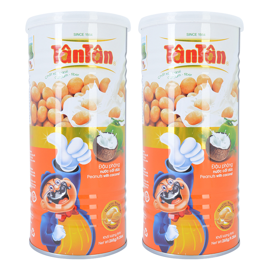 Combo 2 Đậu Phộng Nước Cốt Dừa Tân Tân (265g / Hộp)