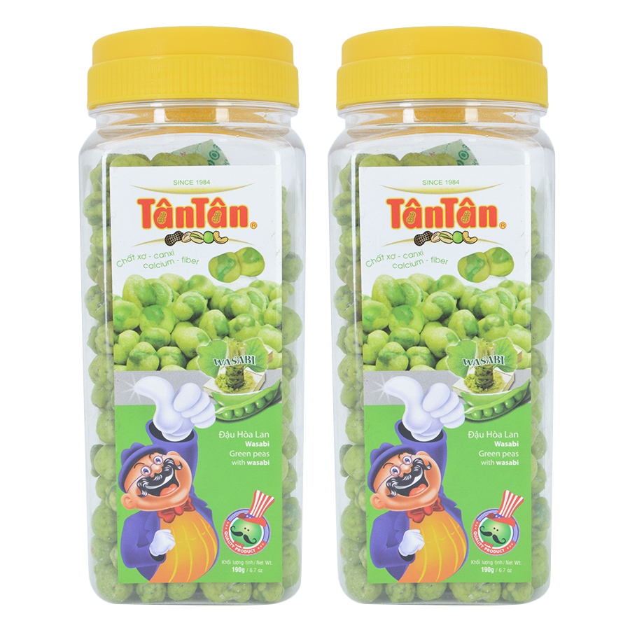 Combo 2 Đậu Hòa Lan Wassabi Tân Tân (190g / Hộp)