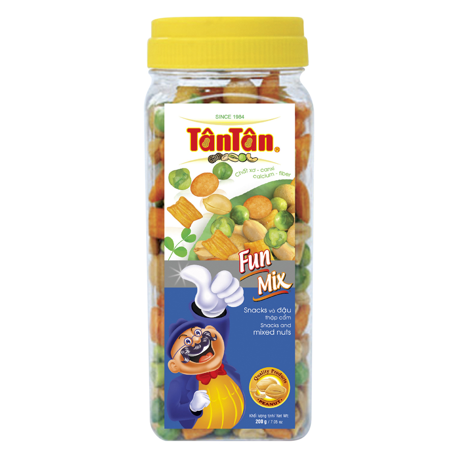 Combo 4 Snack Và Đậu Thập Cẩm Tân Tân (200g /Hủ)