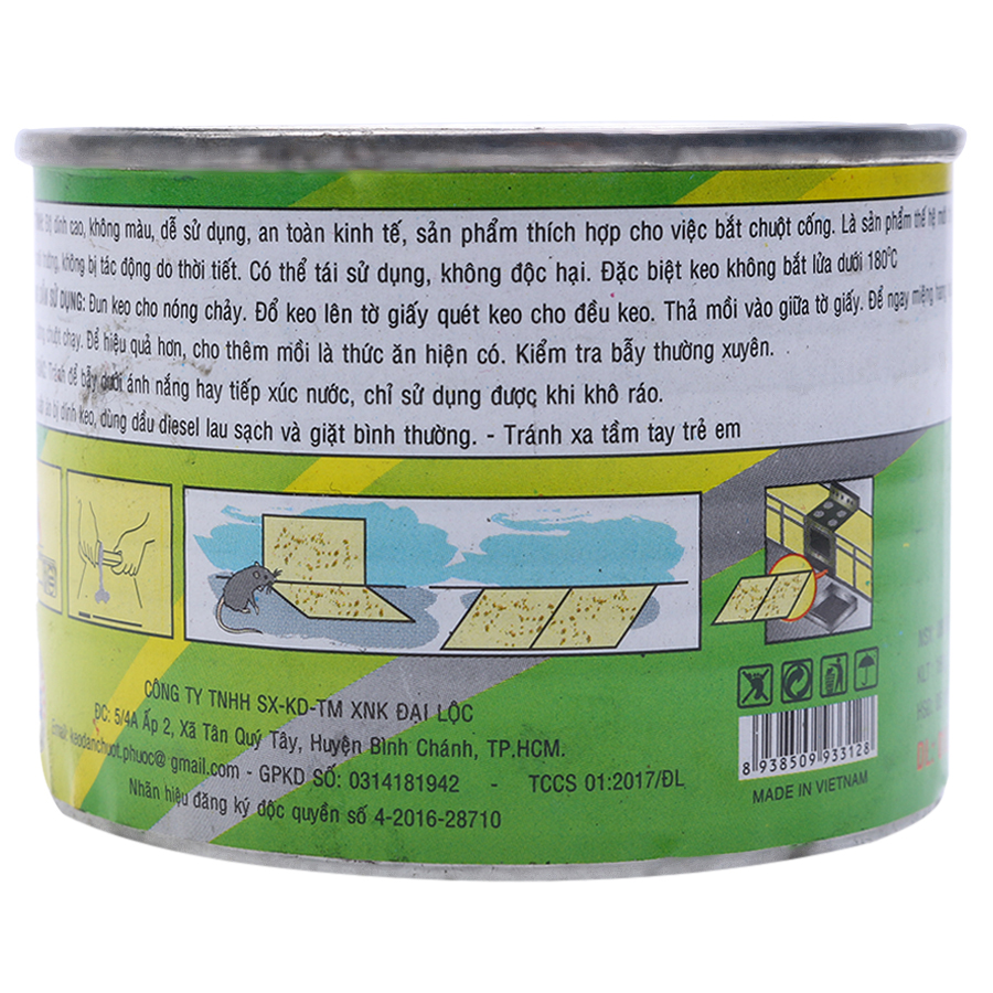 Bộ 25 Keo Dán Chuột Dạng Lon Đại Lộc (150g / Lon)