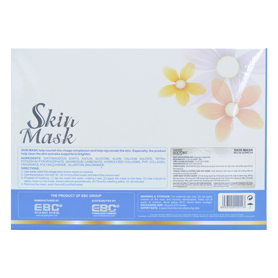 Mặt Nạ Trắng Da White Doctors Skin Mask (5 Miếng)